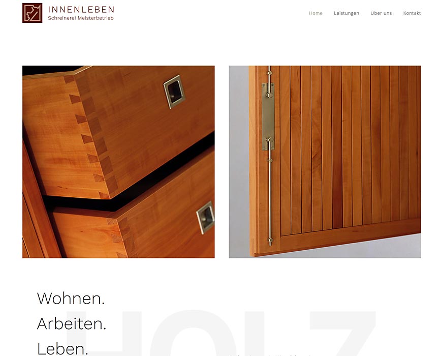 Website: Schreinerei Innenleben