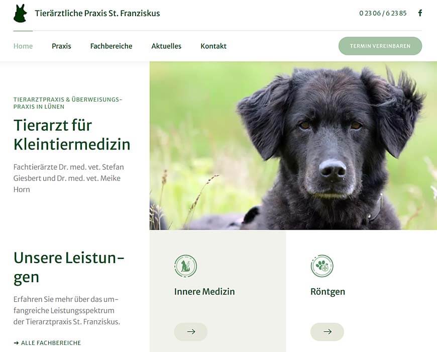 Website: Tierärztliche Praxis St. Franziskus